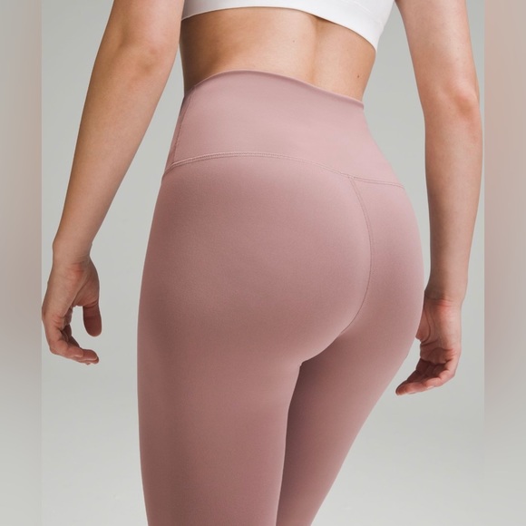 NWT Lululemon Wunder High Rise Pants 25” Leggings Twilight Rose Color Size 12 - Picture 6 of 8